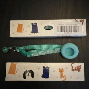 Alyuda AirTag Cat Collar -Turquoise With Breakaway Buckle